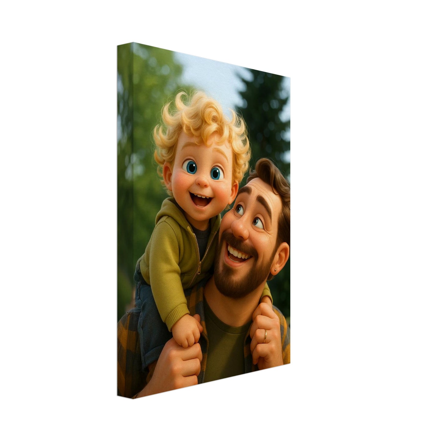 Personalized Portrait for Father – Canvas - Masterpiece Print