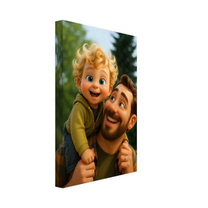 Personalized Portrait for Father – Canvas - Masterpiece Print