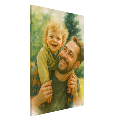 Personalized Portrait for Father – Canvas - Masterpiece Print