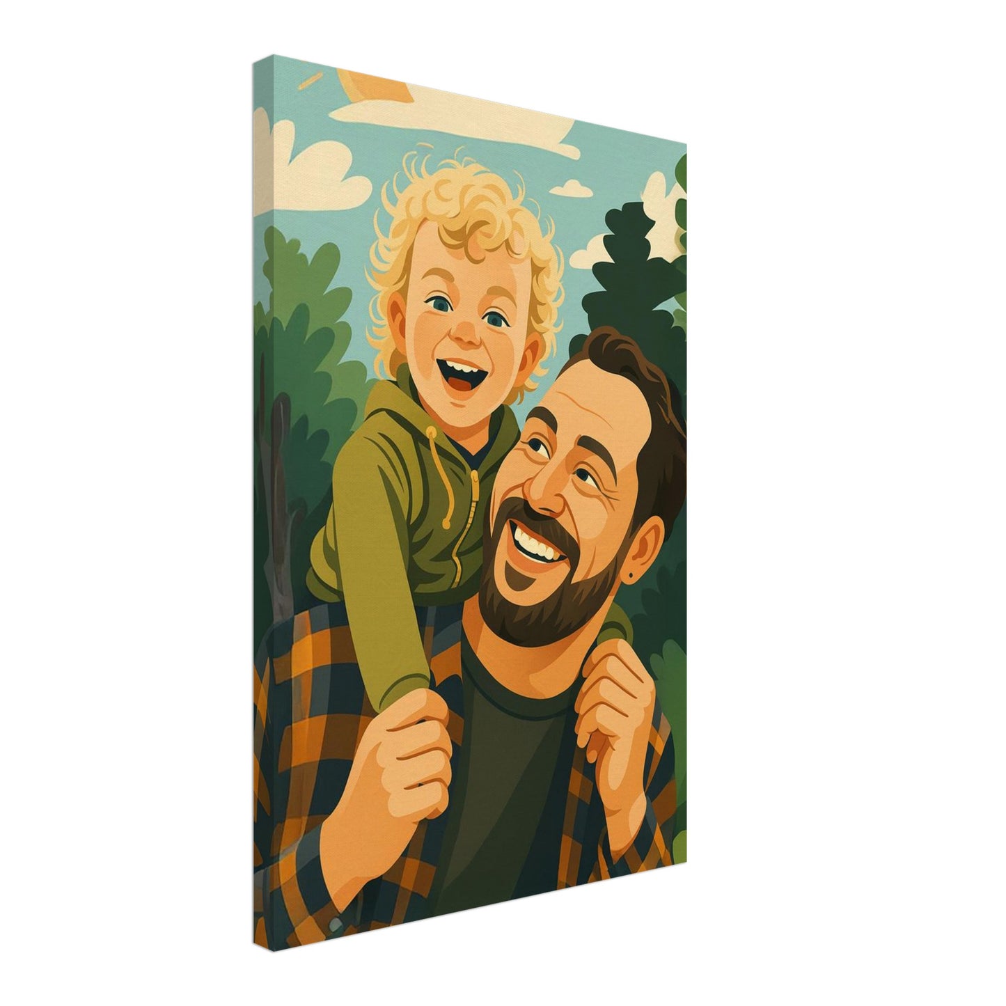 Personalized Portrait for Father – Canvas - Masterpiece Print
