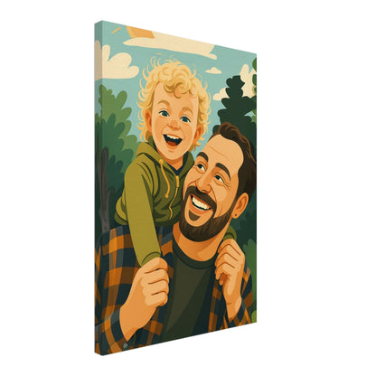 Personalized Portrait for Father – Canvas - Masterpiece Print