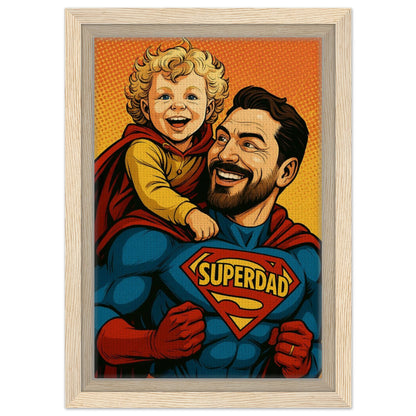 Personalized Portrait for Father – Framed Canvas - Masterpiece Print