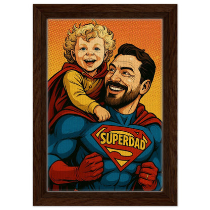 Personalized Portrait for Father – Framed Canvas - Masterpiece Print