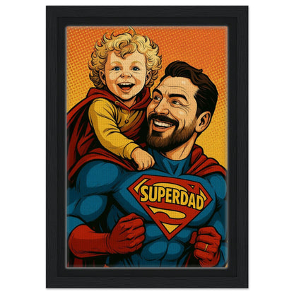 Personalized Portrait for Father – Framed Canvas - Masterpiece Print