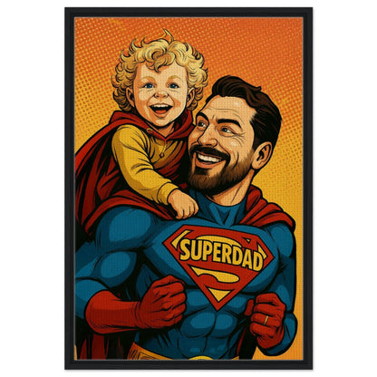 Personalized Portrait for Father – Framed Canvas - Masterpiece Print