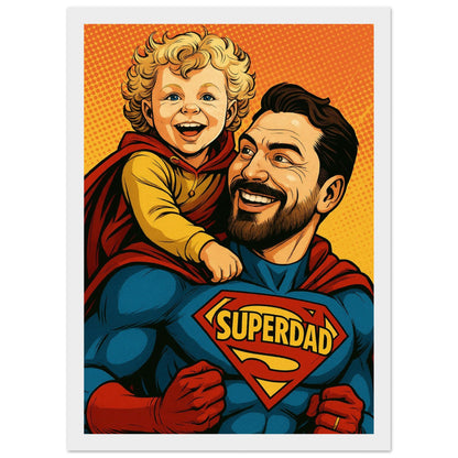 Personalized Portrait for Father – Framed Print - Masterpiece Print