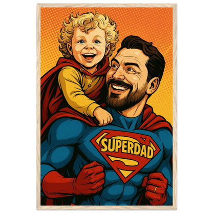 Personalized Portrait for Father – Framed Print - Masterpiece Print