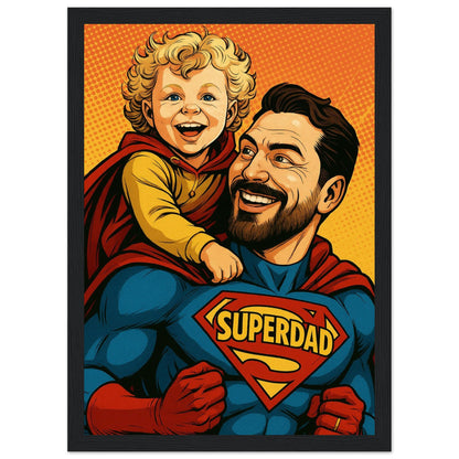Personalized Portrait for Father – Framed Print - Masterpiece Print