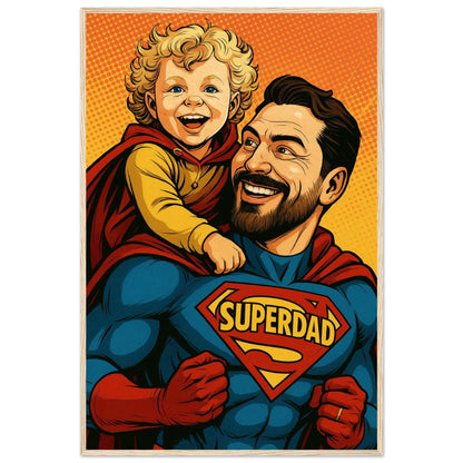 Personalized Portrait for Father – Framed Print - Masterpiece Print