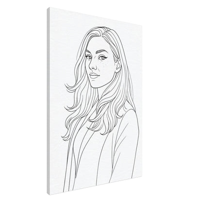 Personalized Portrait for Her – Canvas - Masterpiece Print