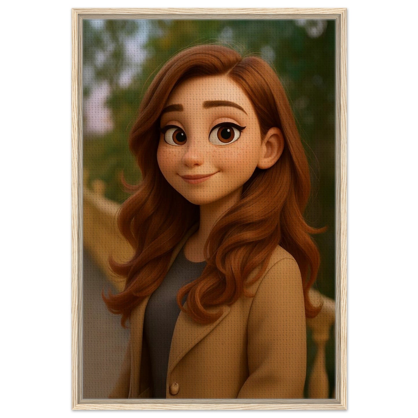 Personalized Portrait for Her – Framed Canvas - Masterpiece Print