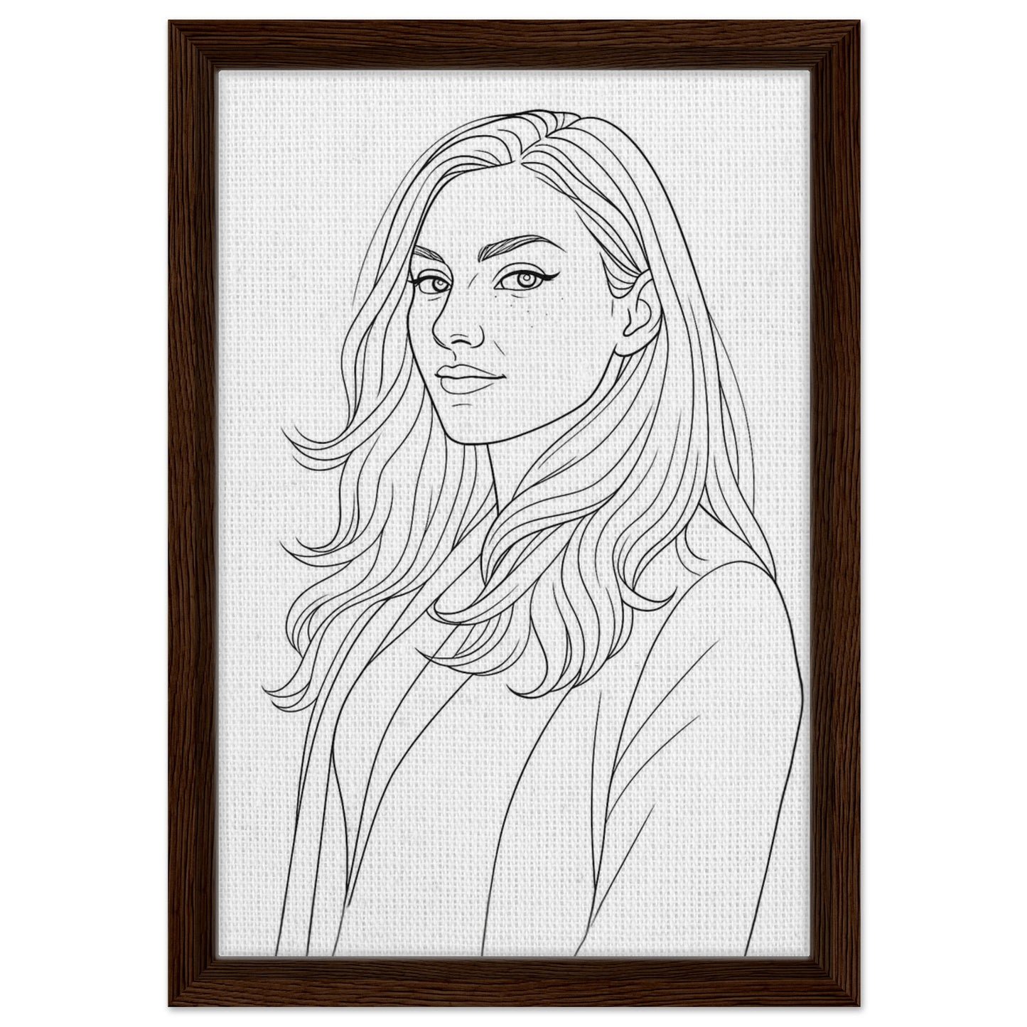 Personalized Portrait for Her – Framed Canvas - Masterpiece Print