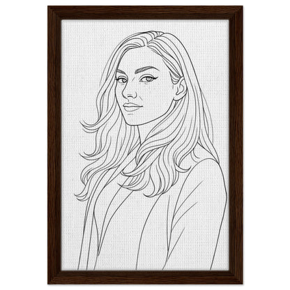 Personalized Portrait for Her – Framed Canvas - Masterpiece Print