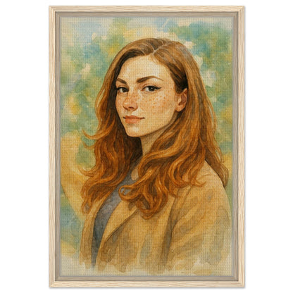 Personalized Portrait for Her – Framed Canvas - Masterpiece Print
