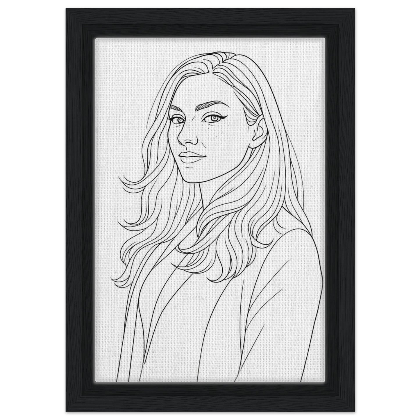 Personalized Portrait for Her – Framed Canvas - Masterpiece Print