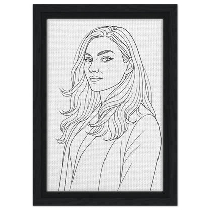 Personalized Portrait for Her – Framed Canvas - Masterpiece Print