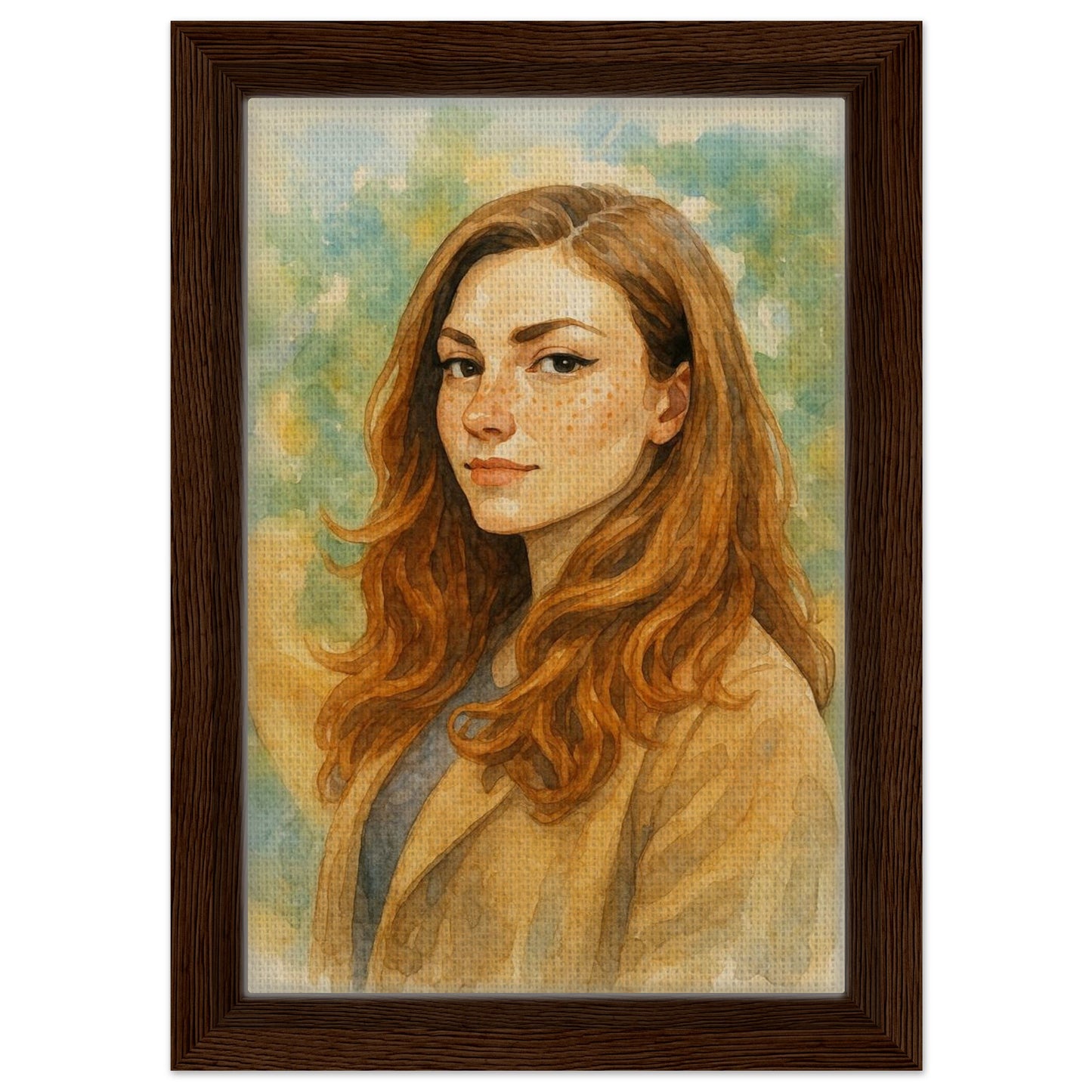 Personalized Portrait for Her – Framed Canvas - Masterpiece Print