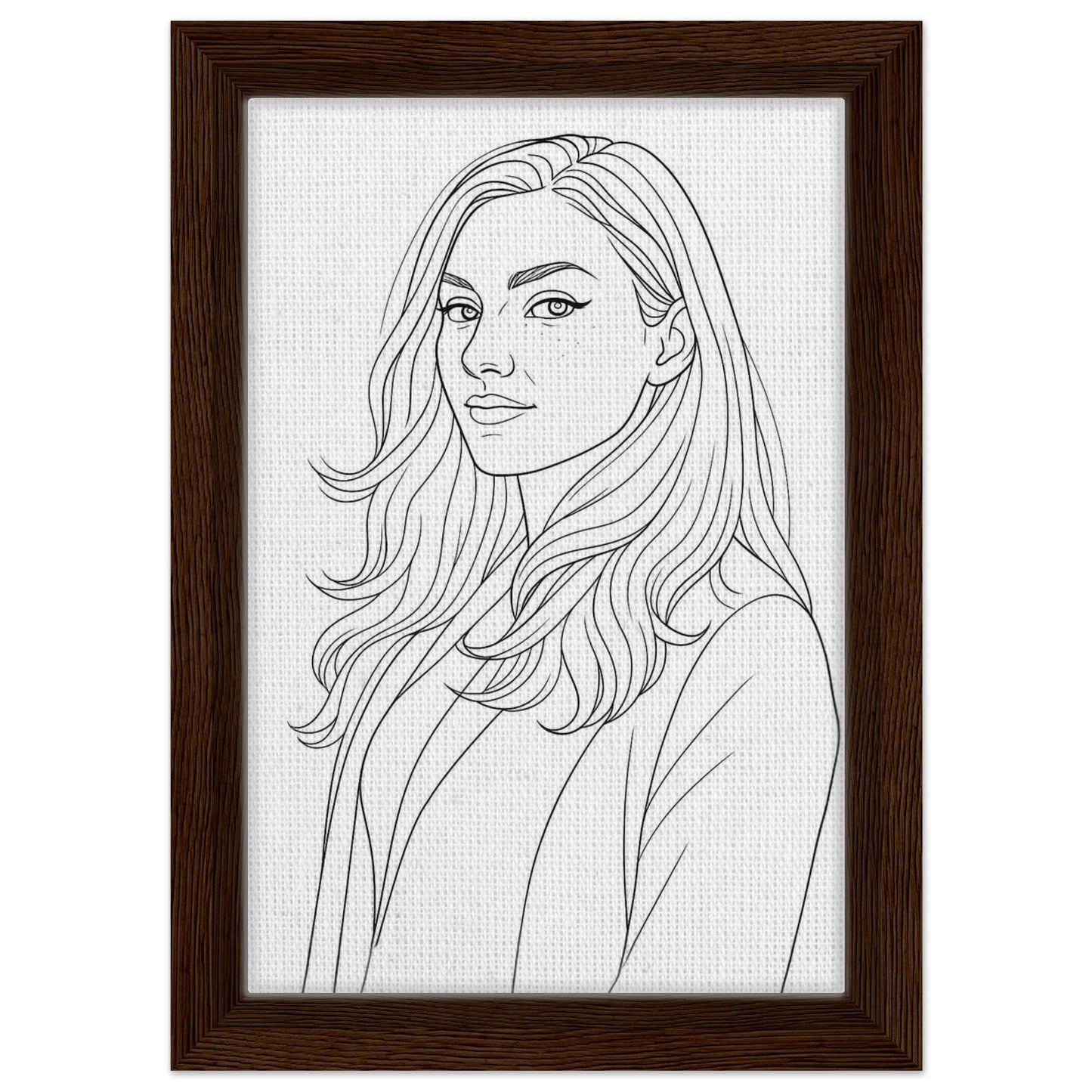 Personalized Portrait for Her – Framed Canvas - Masterpiece Print