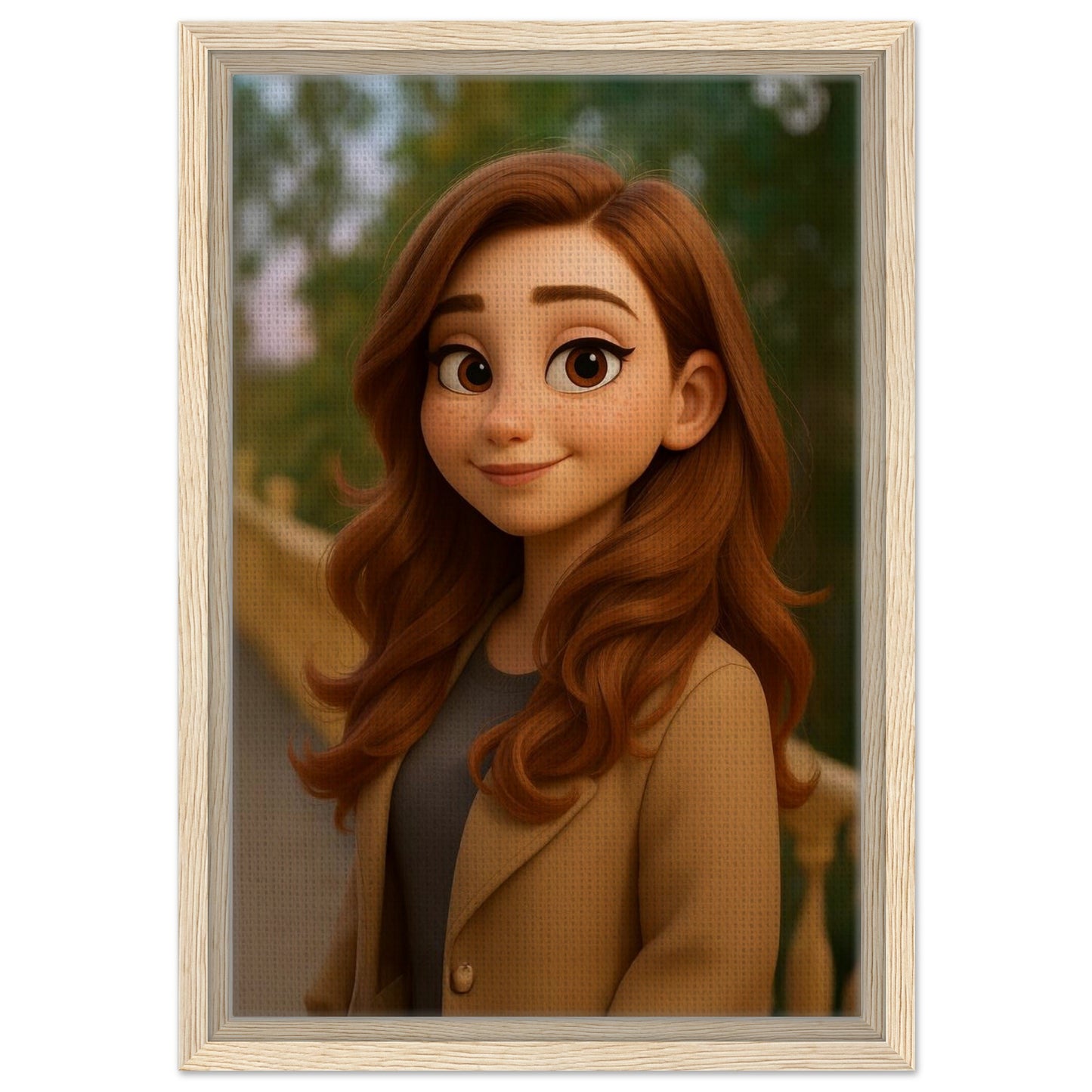 Personalized Portrait for Her – Framed Canvas - Masterpiece Print