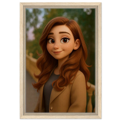 Personalized Portrait for Her – Framed Canvas - Masterpiece Print