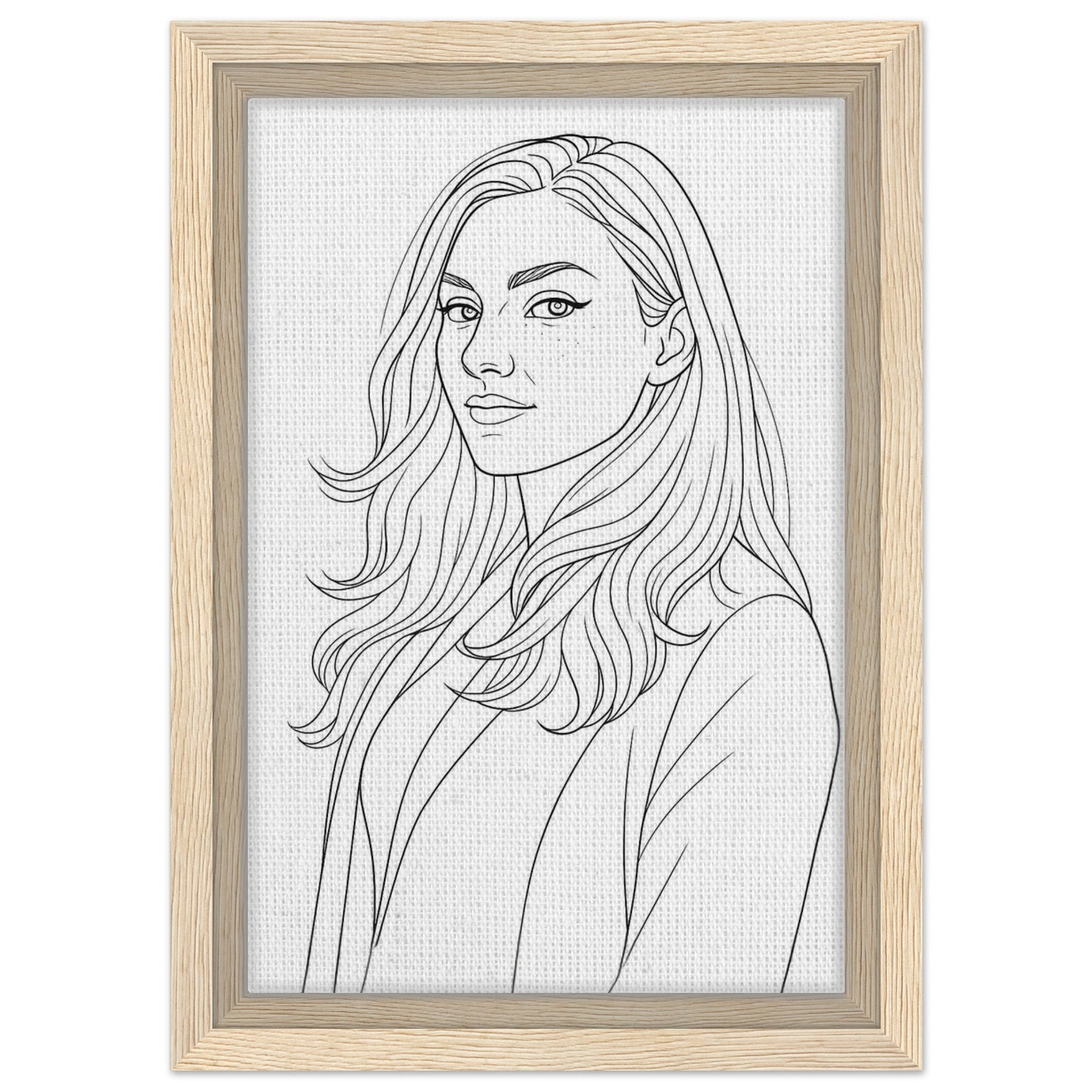 Personalized Portrait for Her – Framed Canvas - Masterpiece Print