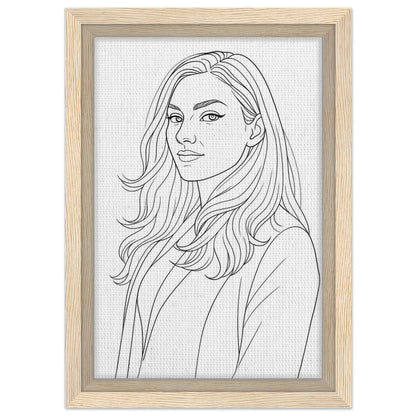 Personalized Portrait for Her – Framed Canvas - Masterpiece Print