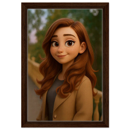 Personalized Portrait for Her – Framed Canvas - Masterpiece Print