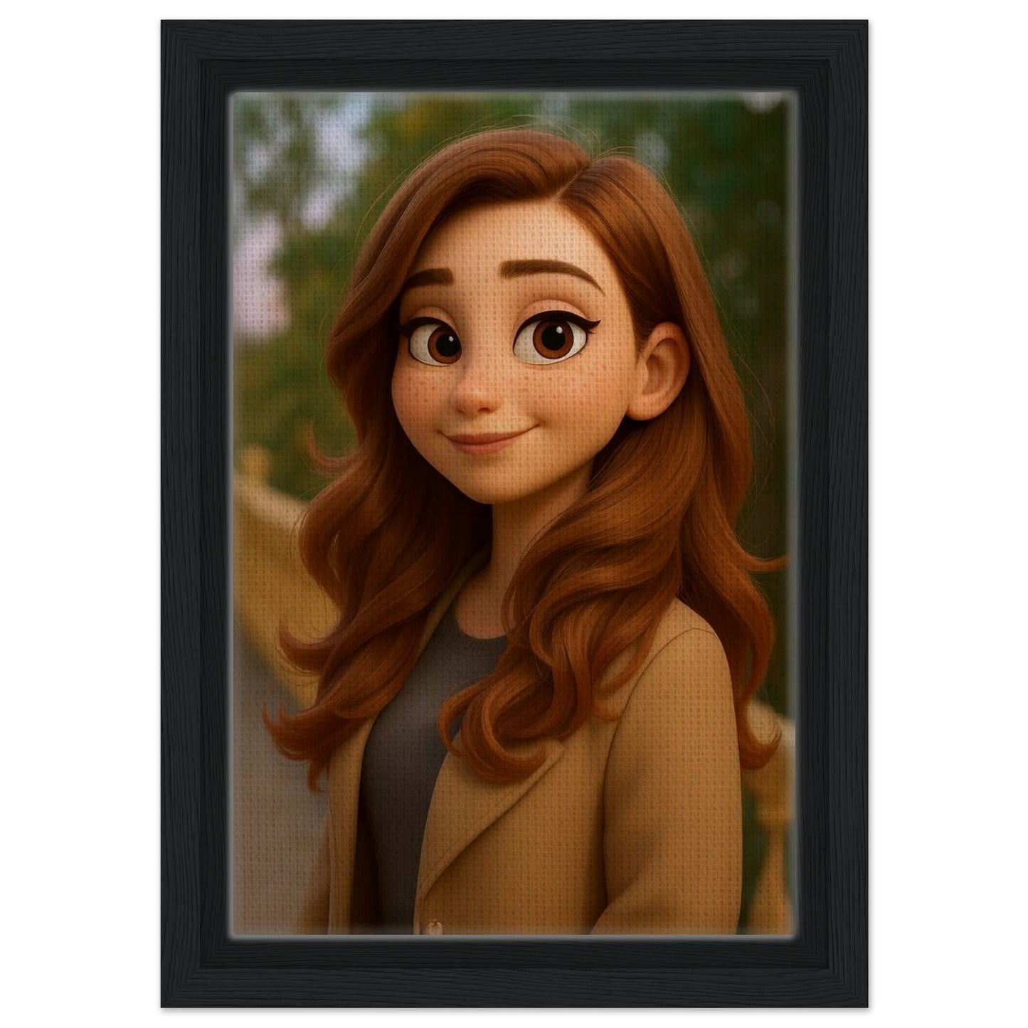 Personalized Portrait for Her – Framed Canvas - Masterpiece Print