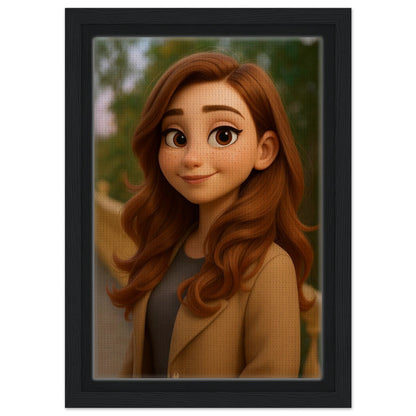 Personalized Portrait for Her – Framed Canvas - Masterpiece Print