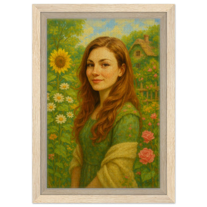 Personalized Portrait for Her – Framed Canvas - Masterpiece Print
