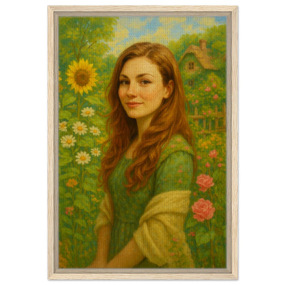 Personalized Portrait for Her – Framed Canvas - Masterpiece Print