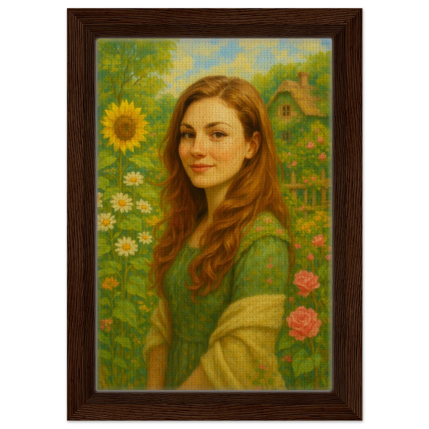 Personalized Portrait for Her – Framed Canvas - Masterpiece Print