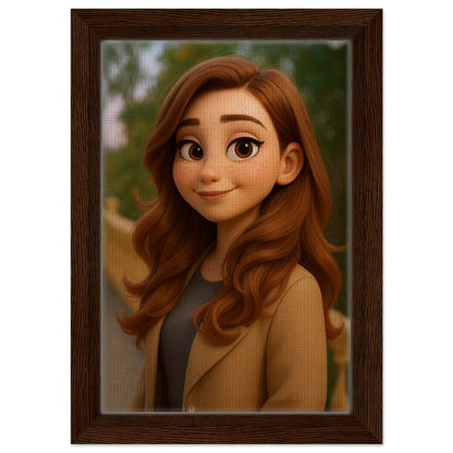 Personalized Portrait for Her – Framed Canvas - Masterpiece Print