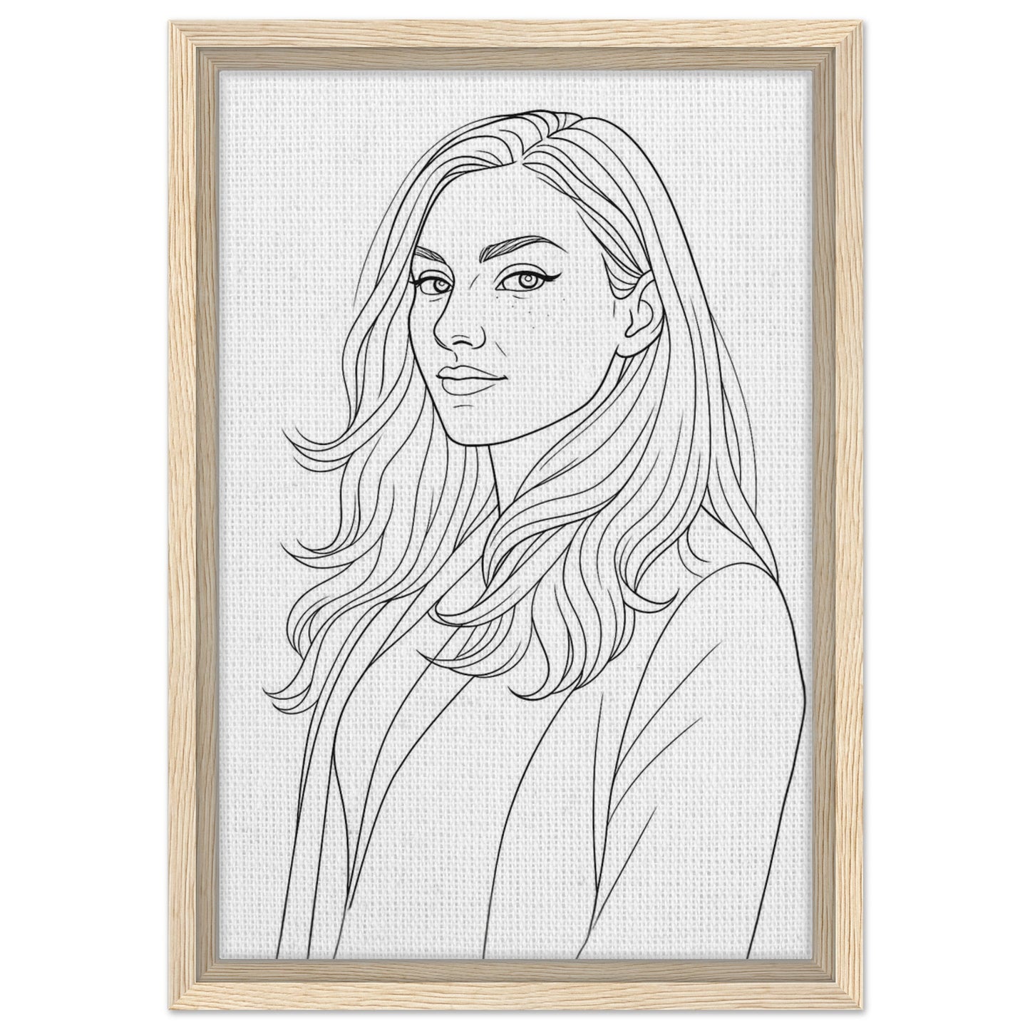 Personalized Portrait for Her – Framed Canvas - Masterpiece Print