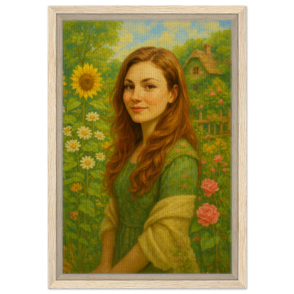 Personalized Portrait for Her – Framed Canvas - Masterpiece Print