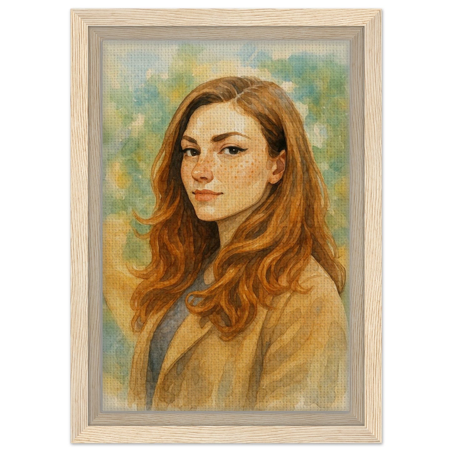 Personalized Portrait for Her – Framed Canvas - Masterpiece Print