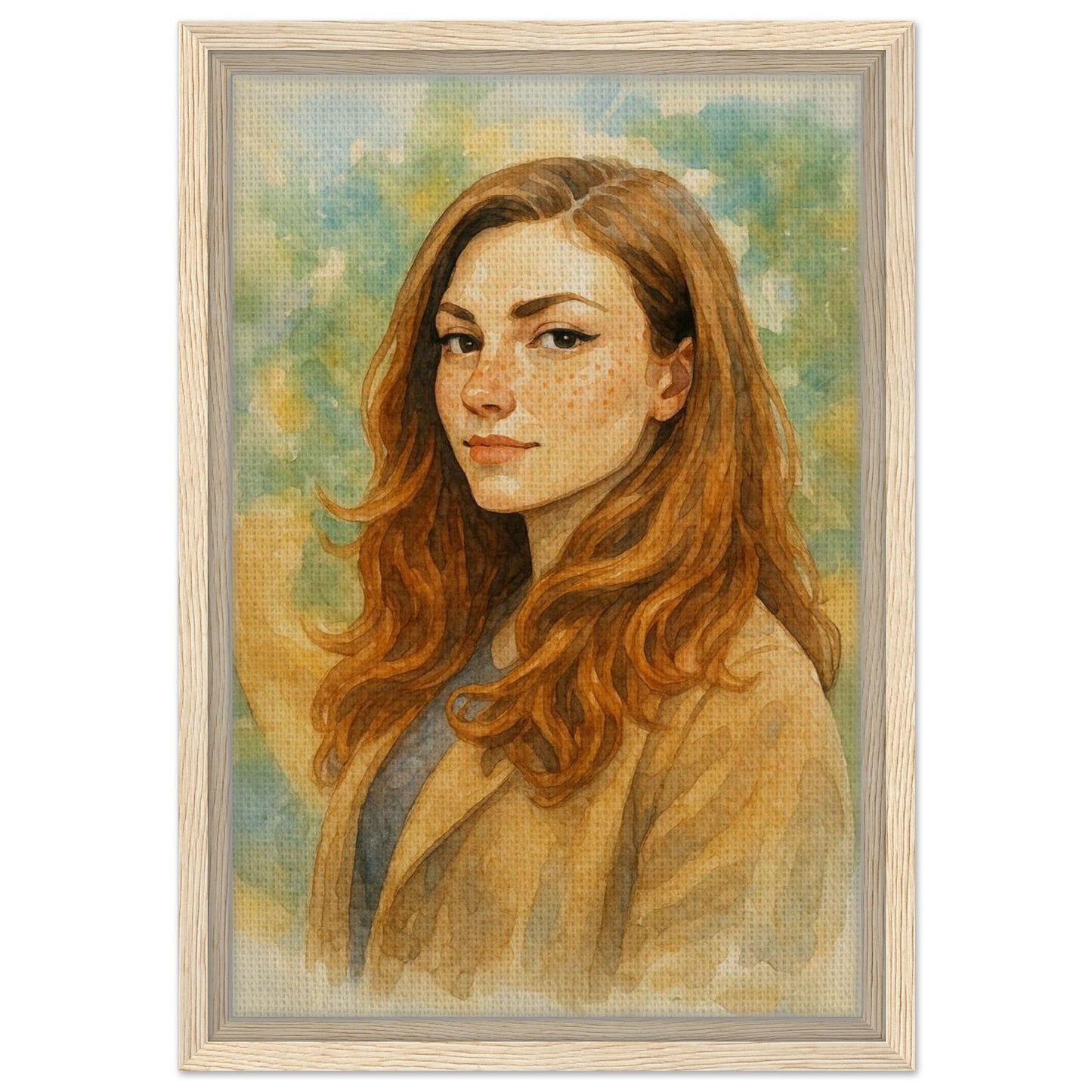 Personalized Portrait for Her – Framed Canvas - Masterpiece Print