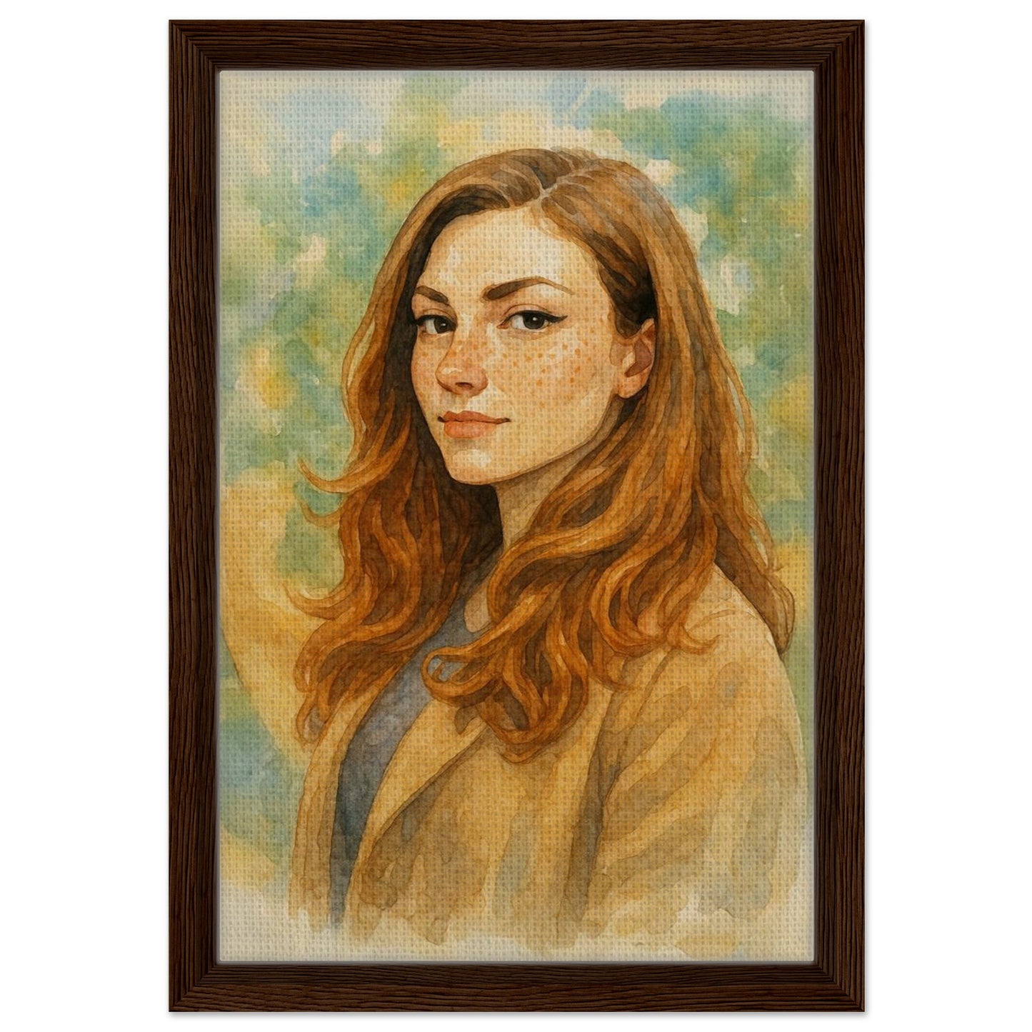 Personalized Portrait for Her – Framed Canvas - Masterpiece Print