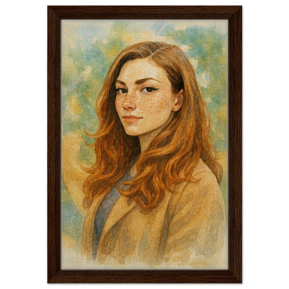 Personalized Portrait for Her – Framed Canvas - Masterpiece Print