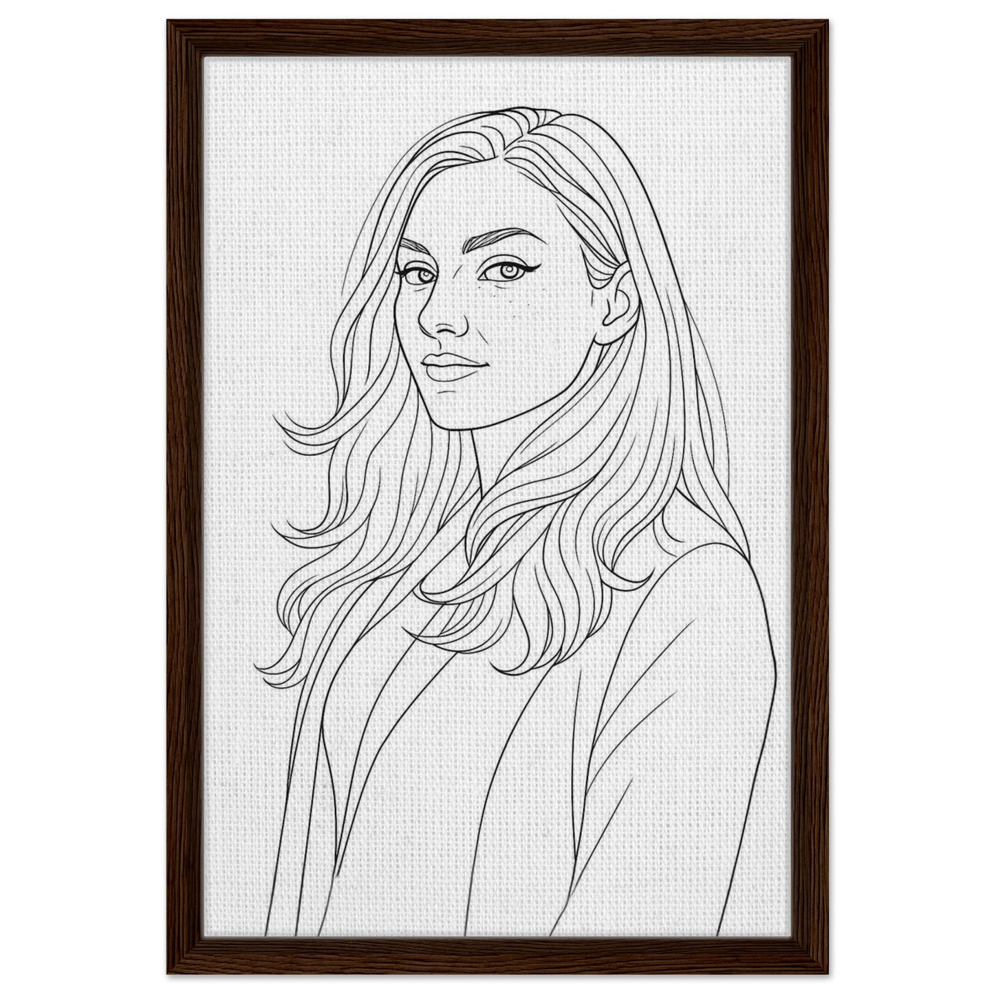 Personalized Portrait for Her – Framed Canvas - Masterpiece Print