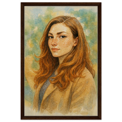 Personalized Portrait for Her – Framed Canvas - Masterpiece Print