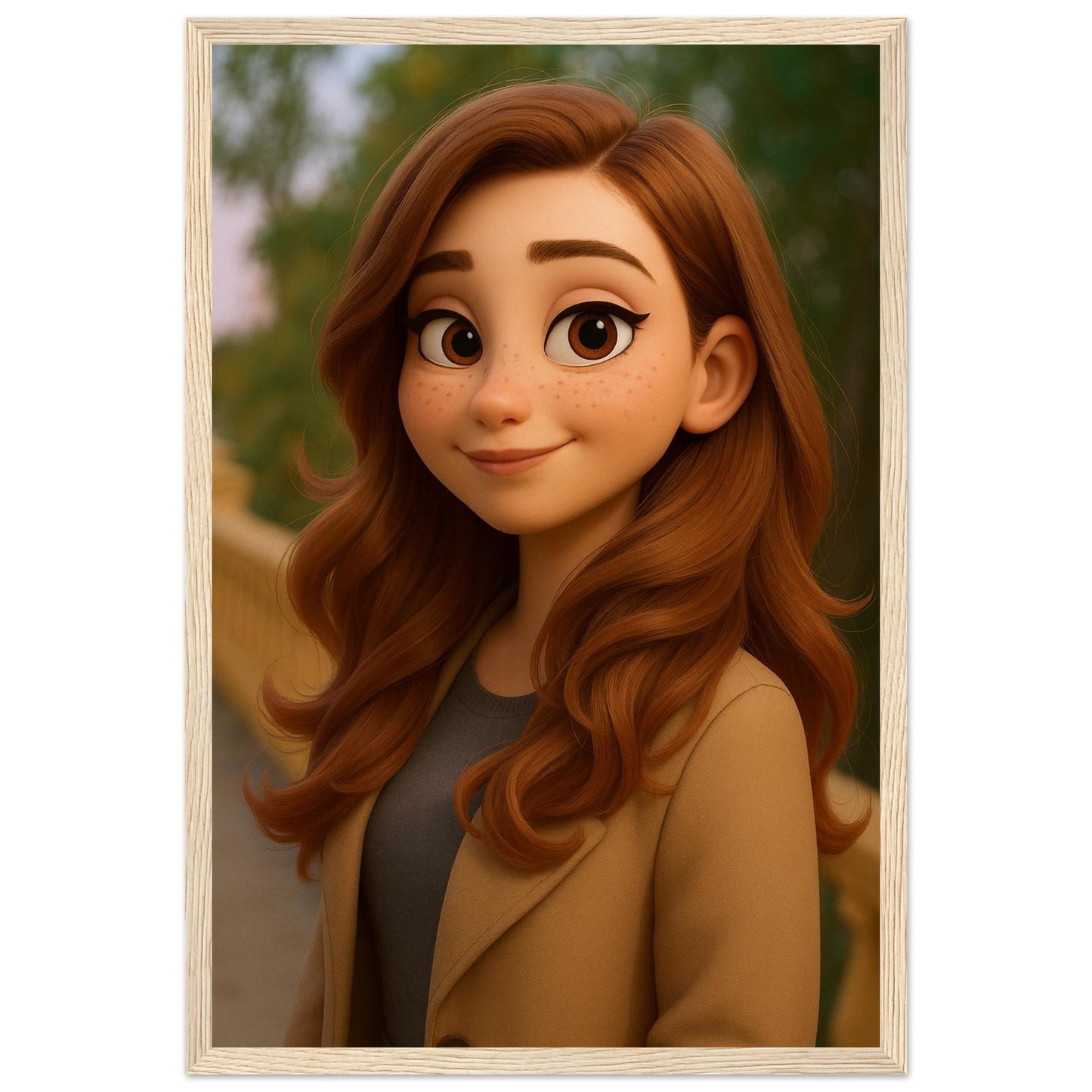 Personalized Portrait for Her – Framed Print - Masterpiece Print