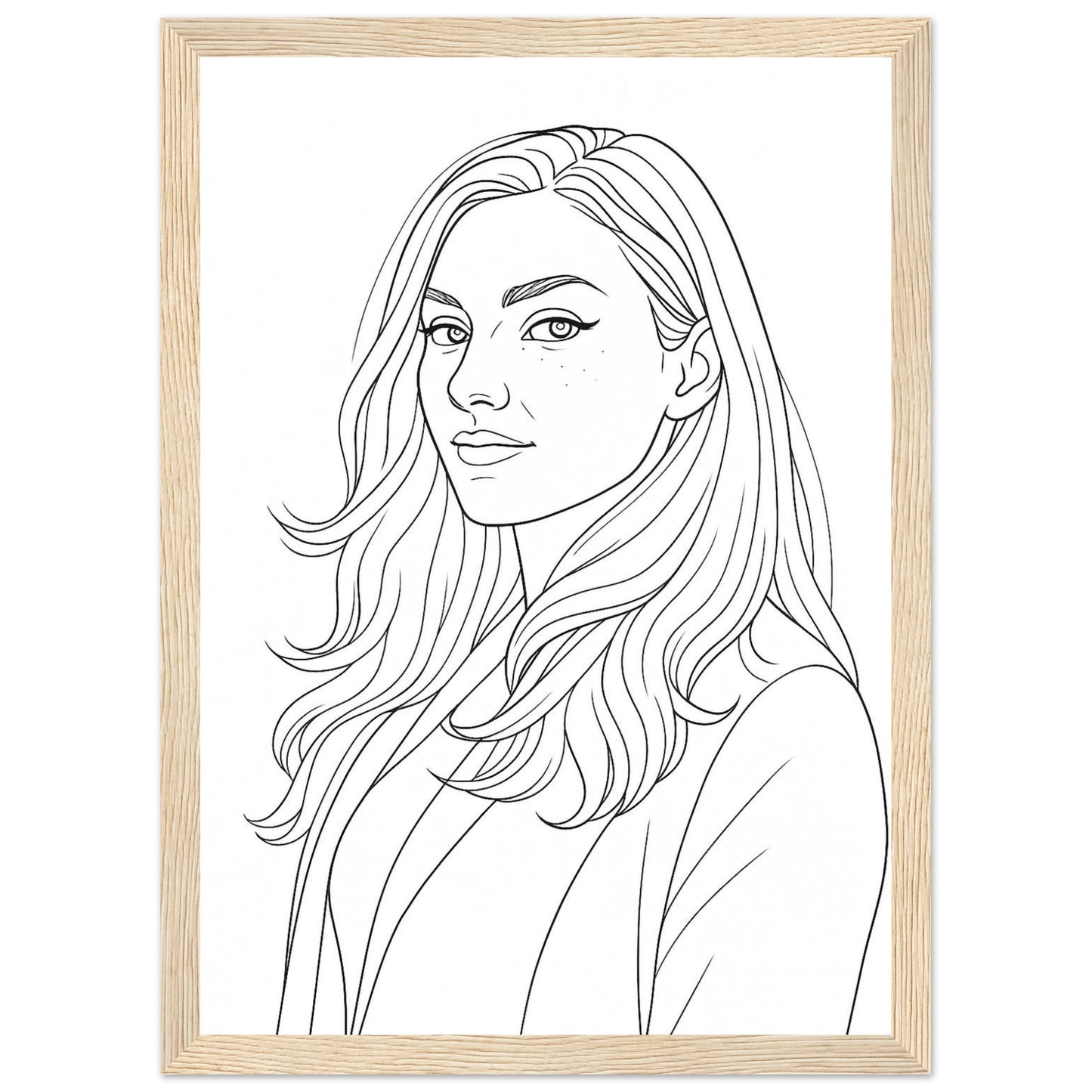 Personalized Portrait for Her – Framed Print - Masterpiece Print