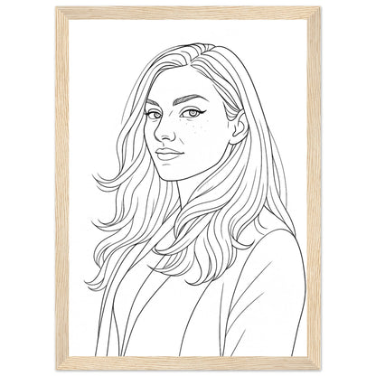 Personalized Portrait for Her – Framed Print - Masterpiece Print