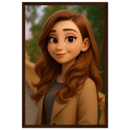 Personalized Portrait for Her – Framed Print - Masterpiece Print