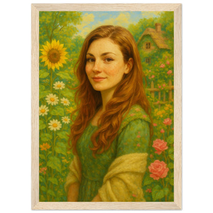 Personalized Portrait for Her – Framed Print - Masterpiece Print