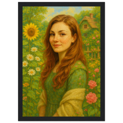 Personalized Portrait for Her – Framed Print - Masterpiece Print