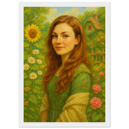 Personalized Portrait for Her – Framed Print - Masterpiece Print