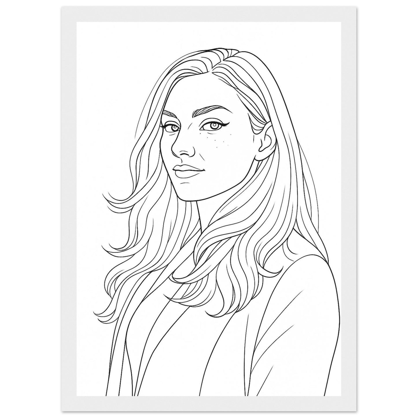 Personalized Portrait for Her – Framed Print - Masterpiece Print