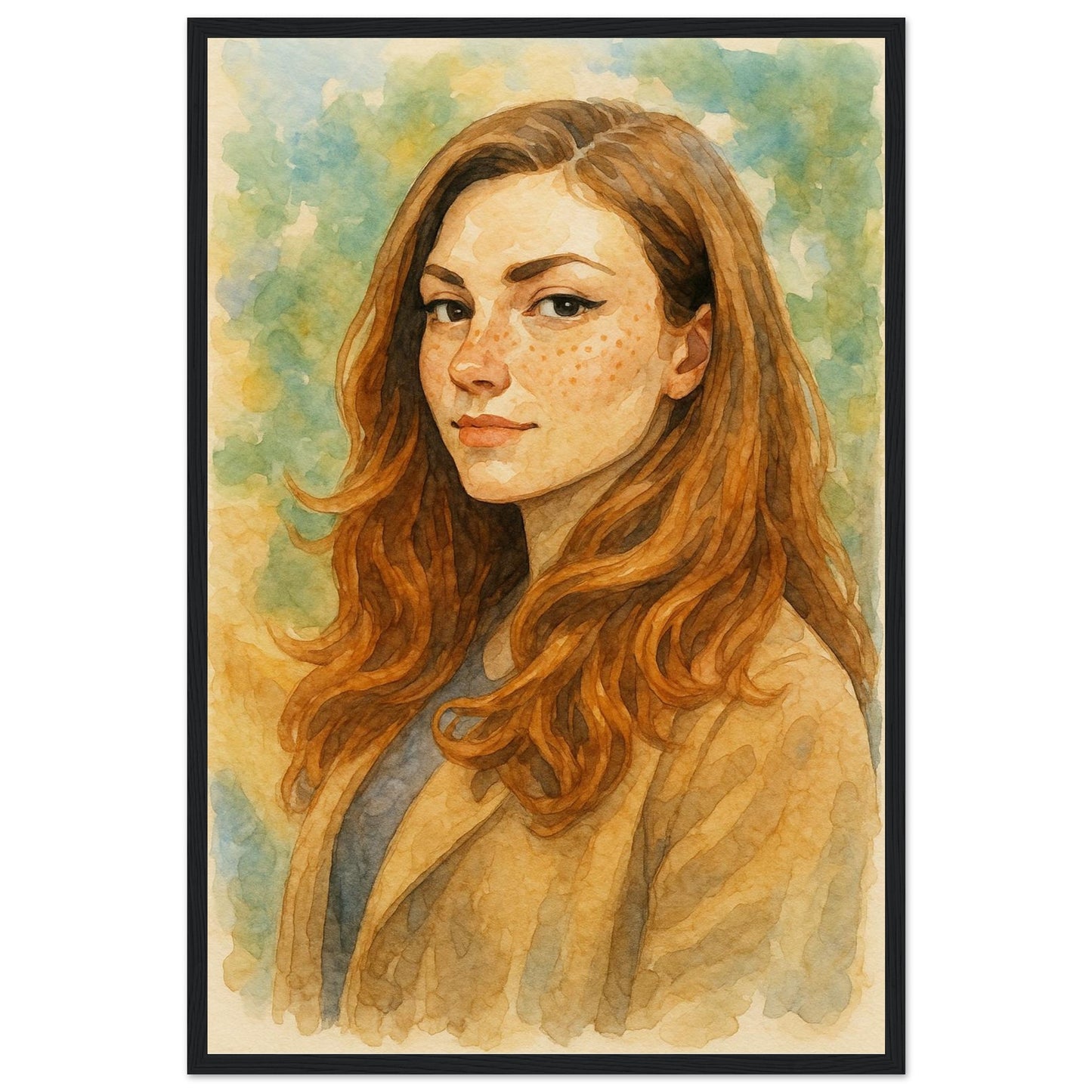 Personalized Portrait for Her – Framed Print - Masterpiece Print